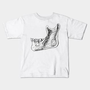 Pen and Ink Mandible Sketch Kids T-Shirt